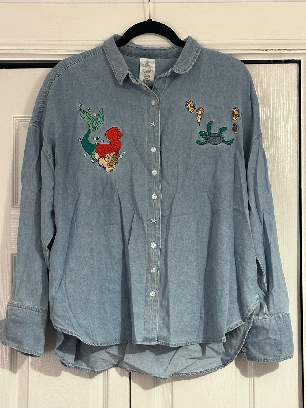 Ariel Embroidered Lightweight Denim  Shirt